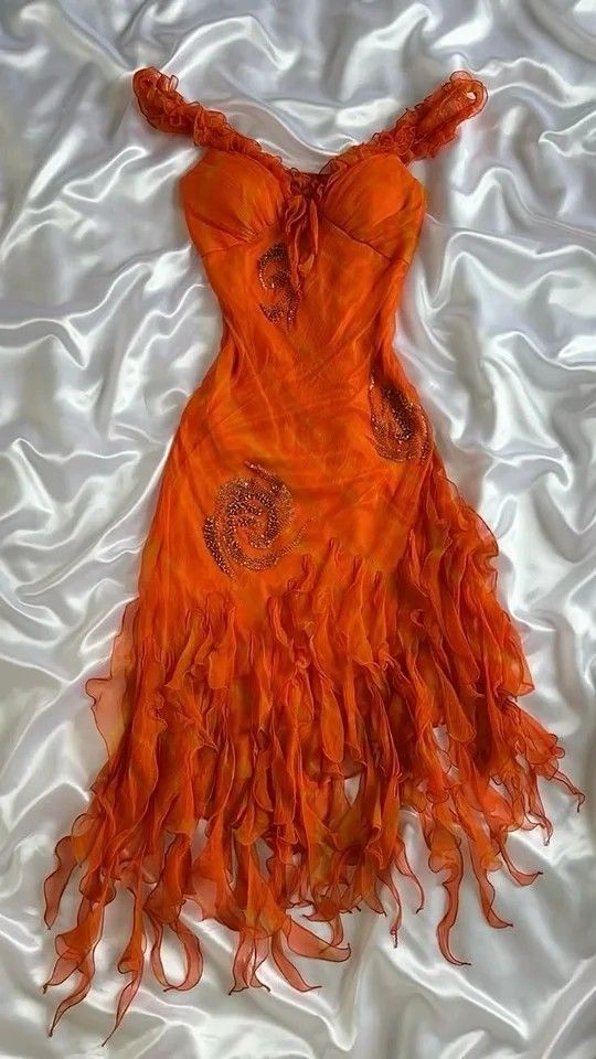 Classy Sheath Sunset Orange Chiffon Homecoming Dresses Party Cocktail Hoco Outfits RB8766