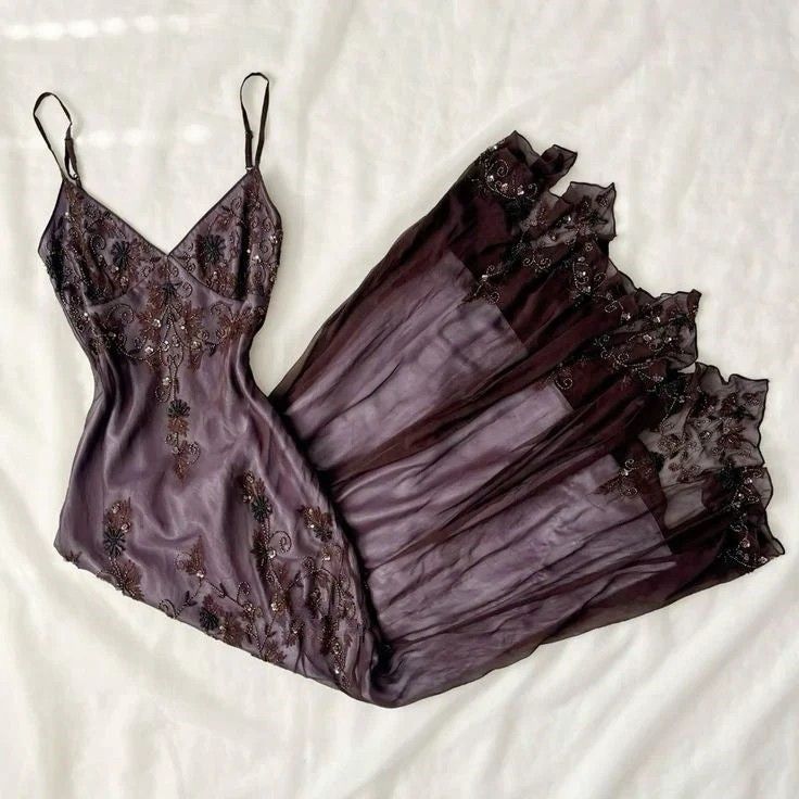 Vintage A Line Spaghetti Straps Beaded Evening For Women Party Dresses Long Formal Prom Dress 18th Birthday Gown AB1260