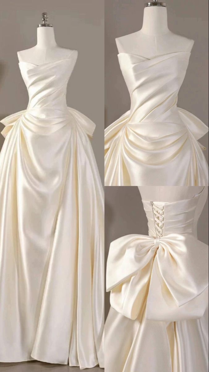 Retro 1950s Wedding Dresses for Bride Mermaid Strapless With Pleated Satin Petite/Plus Size Bridal Gowns for Spring Summer Wedding AB1480