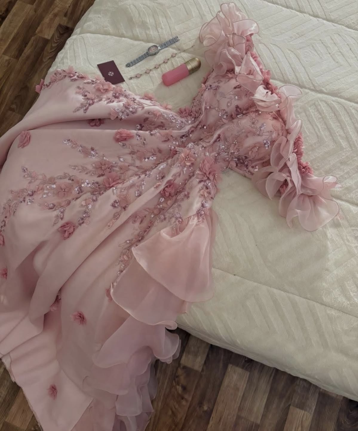 Cute Prom Dresses A Line Off The Shoulder Pink With Appliques Long Party Evening Formal Gown RC1152