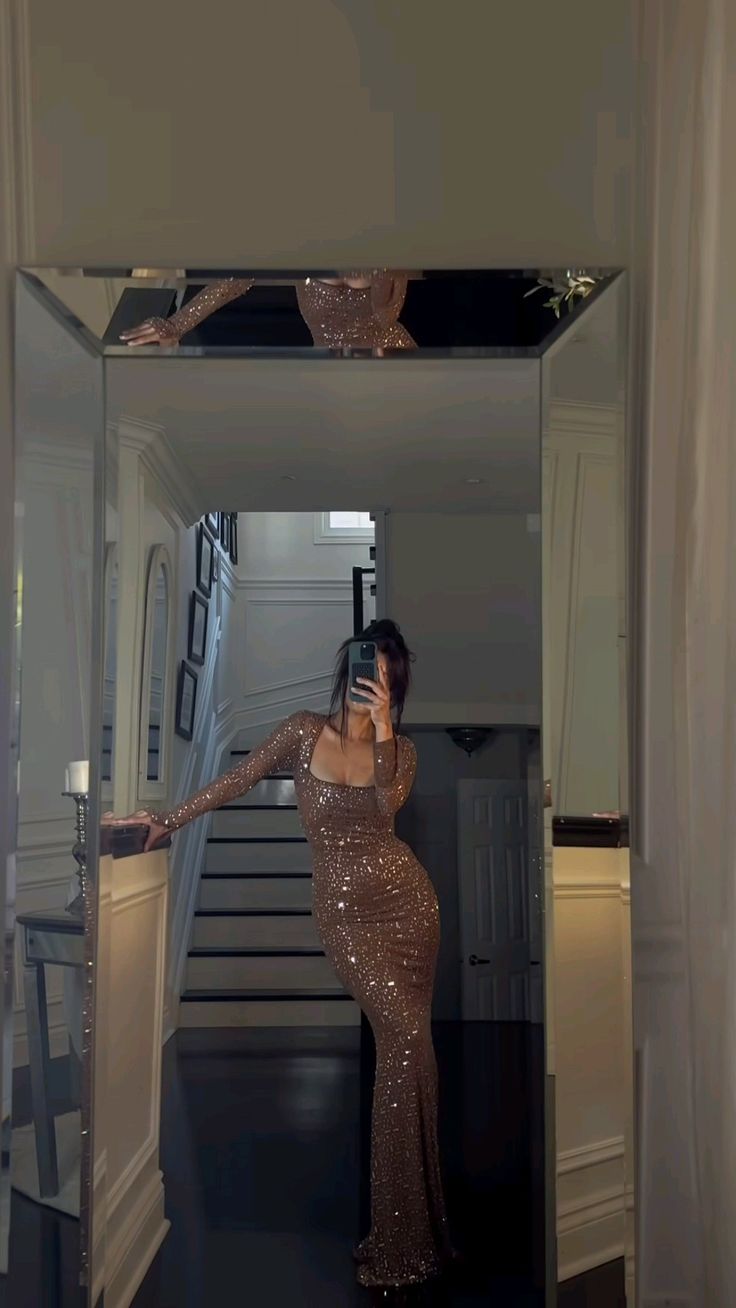 Golden Glitter Bodycon Sleeveless Prom Dresses Mermaid Bodycon For Women N4068