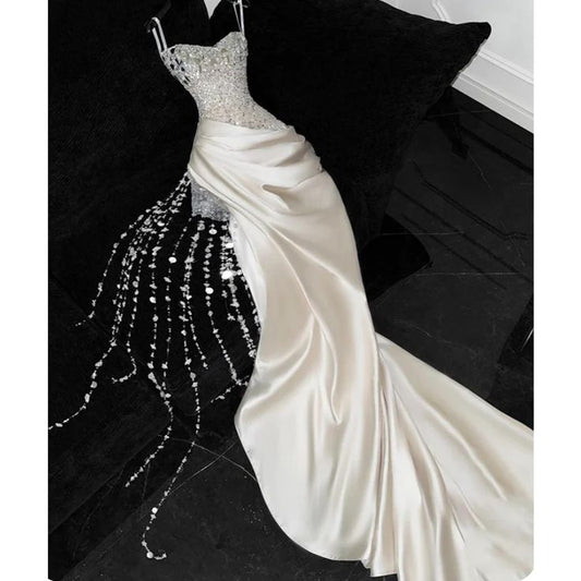 Sweetheart Wedding Dresses Bridal Gown Sparkly Beading 20th Birthday Outfits For Teens AB2001