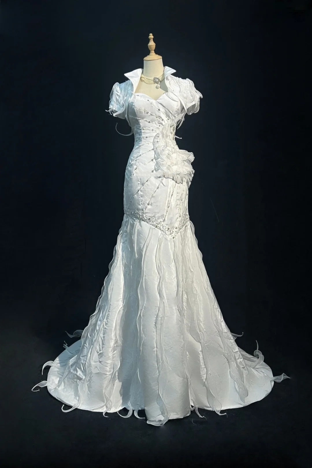 White Prom Dress Inspo Mermaid Sweetheart Beading Long Birthday Outfits Formal Party Gown RC0102