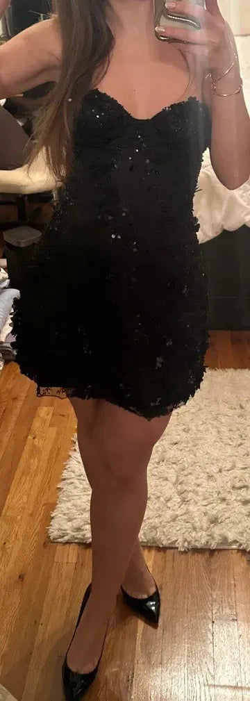 Modest Homecoming Dresses Outfit inspo A Line Little Black Dress Sweetheart 16th Birthday Cocktail Ideas Outfits RB8183