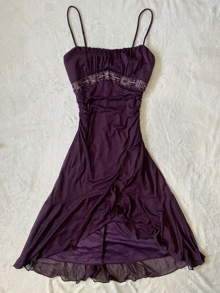 Glam A line Spaghetti Straps Purple Short Mini Homecoming Dresses Party Outfits Inspiration RB9270