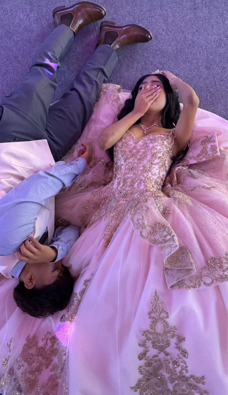 Fairytale Pink Prom Dress Ball Gown Sweetheart Lace Princess Party Evening Night Sweet 16 Gown RC1166