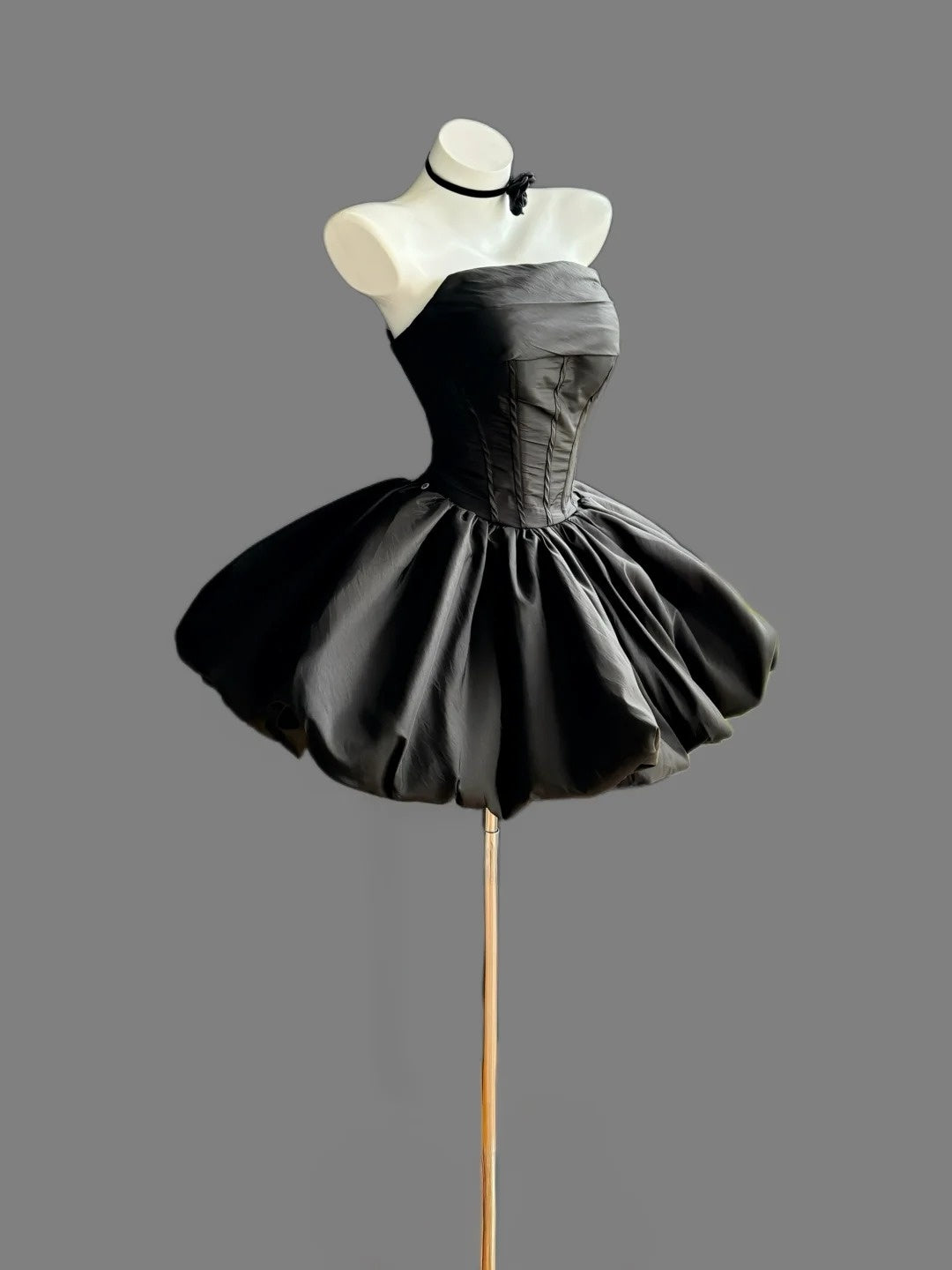 Cute Ball Gown Strapless Little Black Dress Short Mini High School Ideas Homecoming Dresses Inspo Birthday Dresses Senior Graduation Outfits RB7220