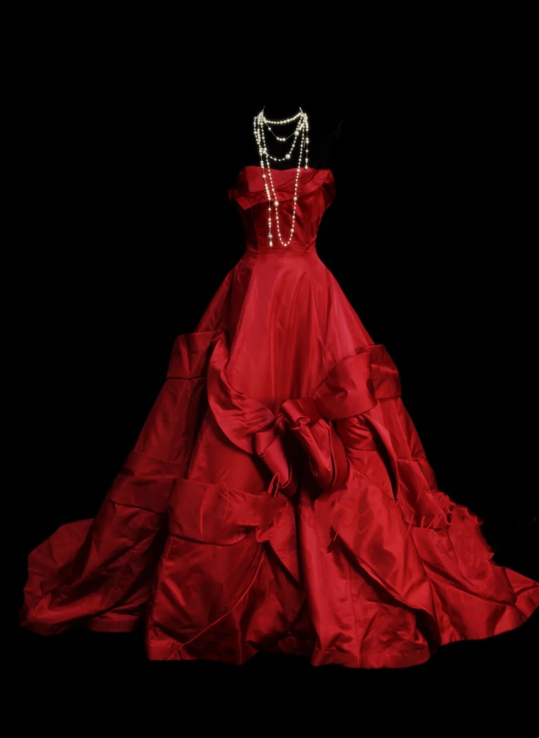 60s prom dress Retro Ball Gown Strapless Red Dresses Fashion Evening Gowns L – RubyFashionDress 0716featureddress It Drapes Nicely And Men's Shawl Lapel Navy Size:US 7 / UK 6 / EU 40
