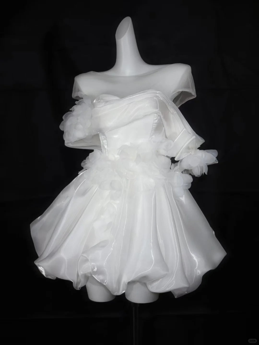 Sexy Ball Gown Off The Shoulder White Short Mini Party Cocktail Homecoming Dresses N4485