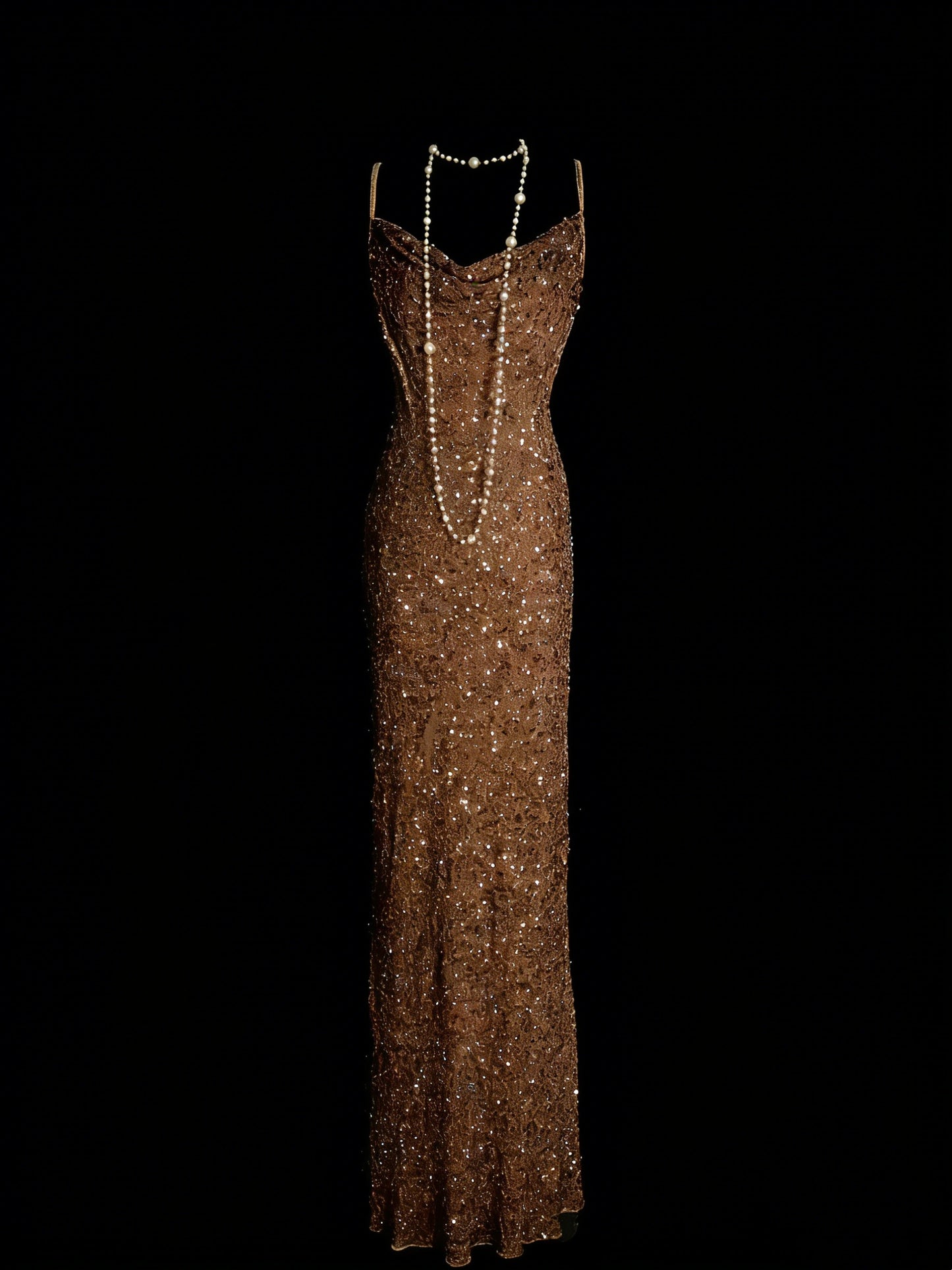 Sparkly Sheath Spaghetti Strap Sequins Senior 80s Prom Dresses High School Long Formal Dress N1335