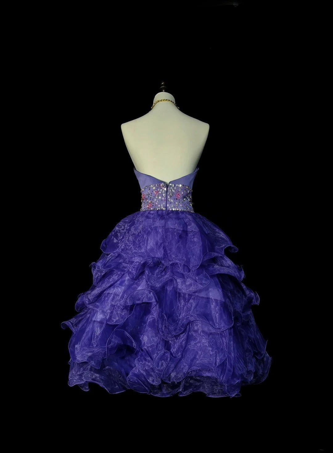 Unique Ball Gown Strapless Royal Blue Tulle Inspo 2000s Hoco Gowns Short Inspo Homecoming Dresses N1357