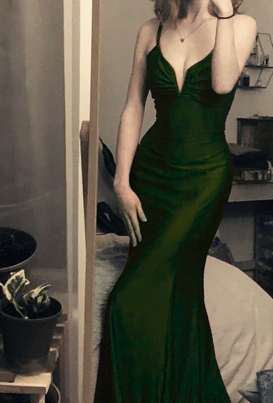 Burgundy Mermaid Long Prom Evening Dress Formal Gowns Inspo Evening Outfit N269