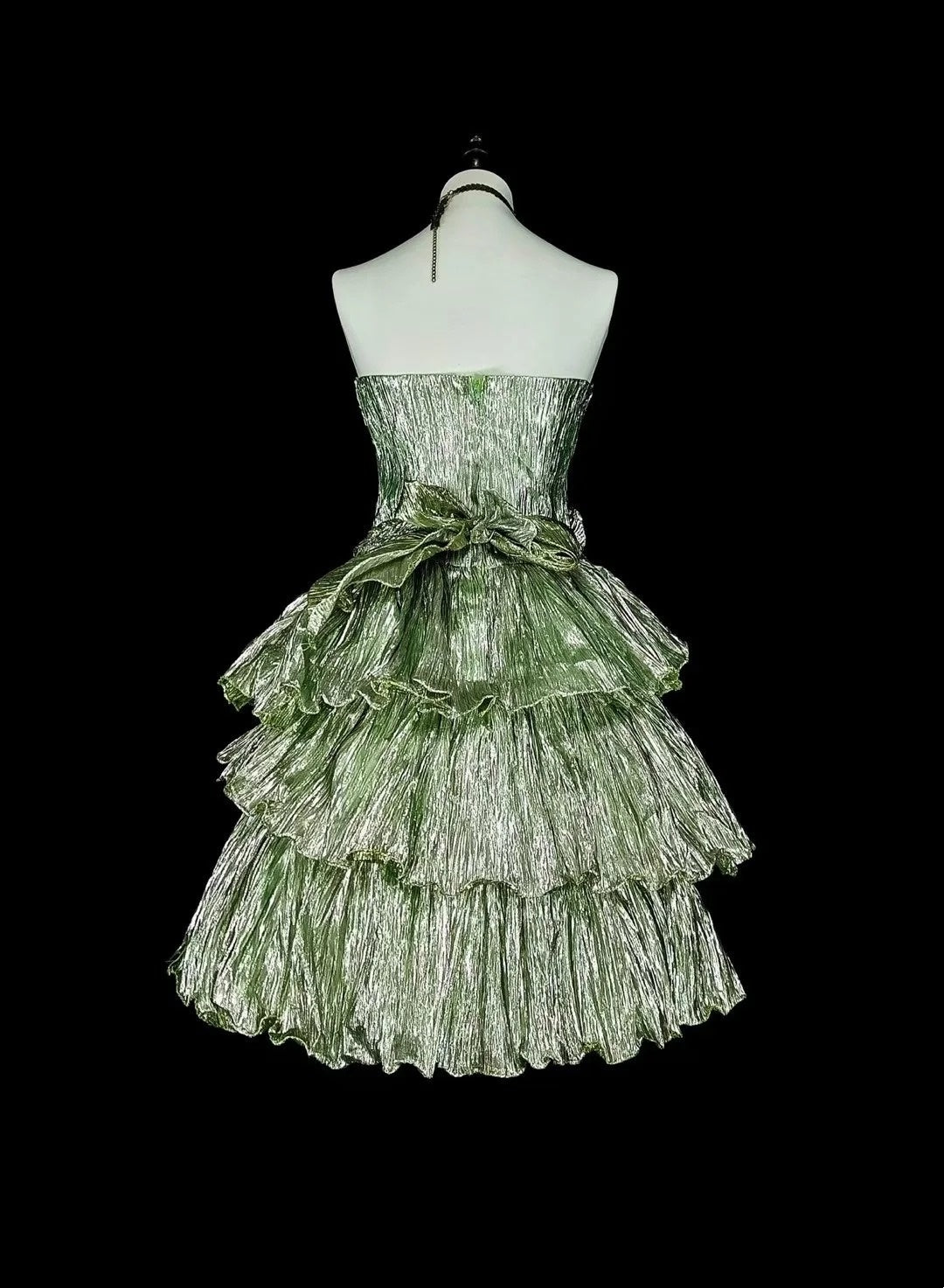 Unique Ball Gown Strapless Green Mini Short Homecoming Dresses Hoco Cocktail Gowns N3074