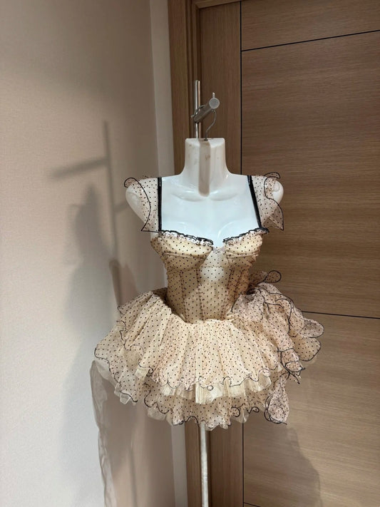 Cute Ball Gown Sweetheart Tulle Champagne Night In Rio Senior Inspo Hoco Dress Ideas Homecoming Dresses RB4029