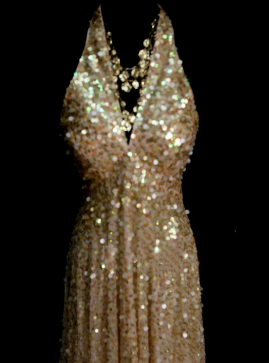 Unique A Line Halter Gold Sequins Y2K Inspo 2000s Hoco Gowns Short Inspo Homecoming Dresses N1382