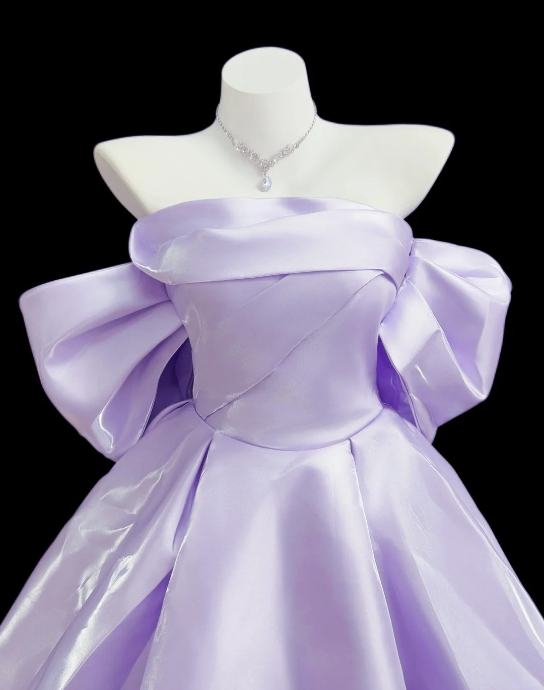 Sexy Ball Gown Off The Shoulder Lilac Short Mini Party Cocktail Homecoming Dresses N4490