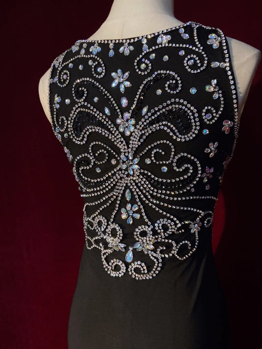 Modest Prom Dresses Mermaid Scoop Neck With Silver Beading Long Formal Evening Dress N3874
