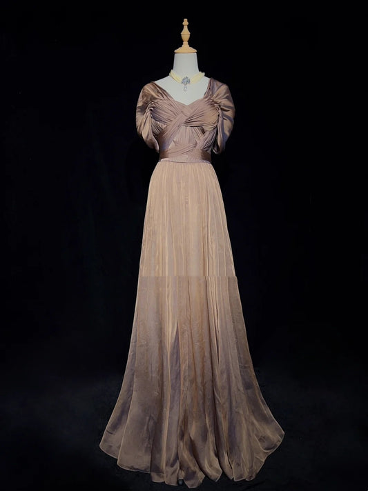 Vintage Prom Dresses 80s A Line Spaghetti Strap With Ruffled Long Evening Outfits N3454