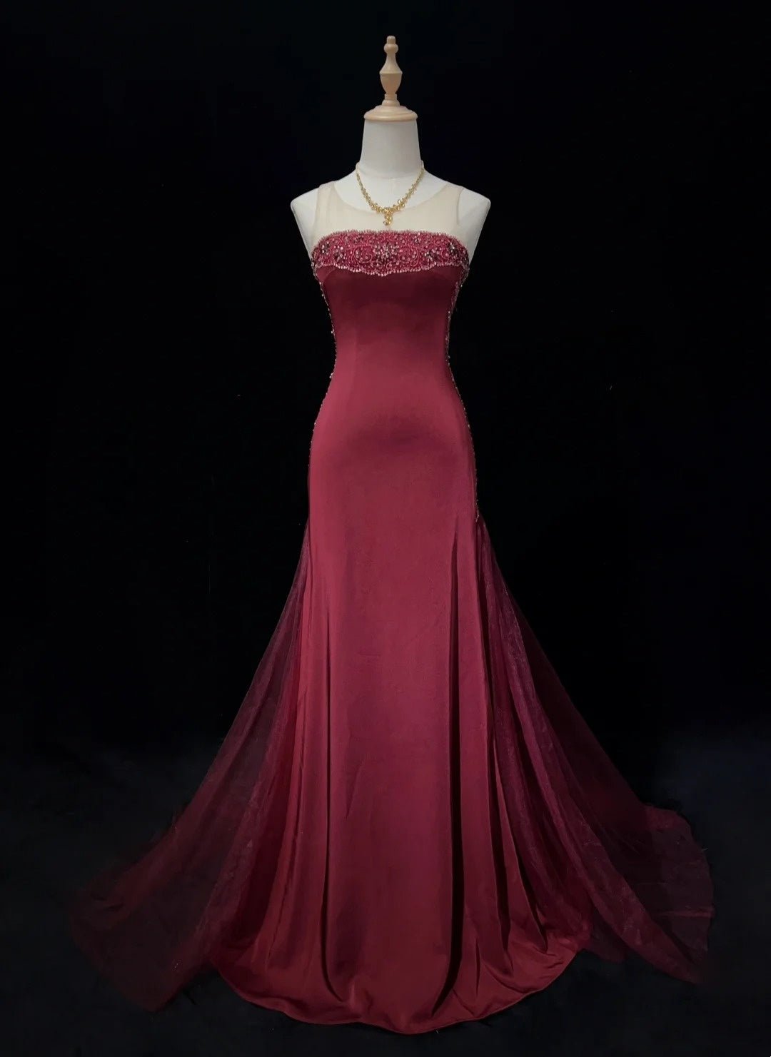 90s red prom dress Deep Party daisystyledress If you need custom size Vintage Prom Dresses Inspo Mermaid