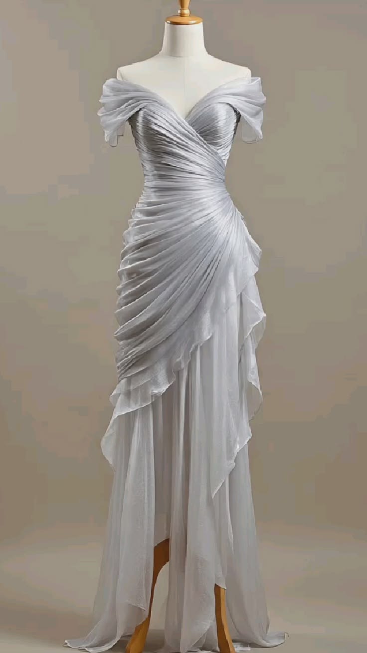 Modest Mermaid Off The Shoulder Silver Long Prom Dresses Formal Gown 20th Birthday Dress N1879