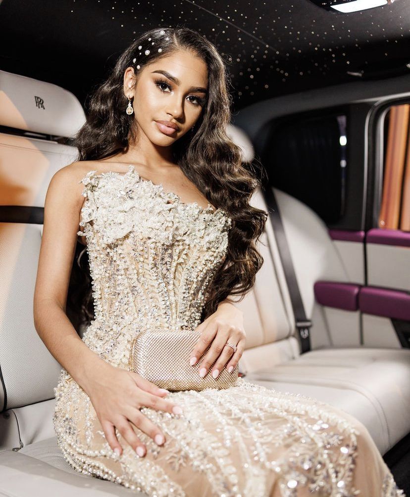 Sparkly Senior Prom Dresses Inspiration Mermaid Sweetheart Champagne Sequins Long Semi Formal Grad Prom Dress For Black Girls Teens AB2020