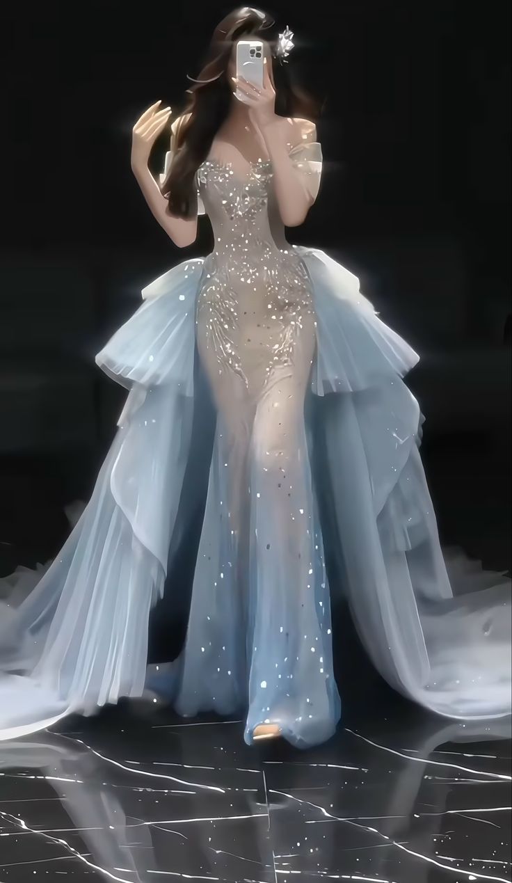 Glitter Mermaid Off The Shoulder Silver Beaded Champagne Long Prom Dresses With Train Inspiration Evening Gowns For Women Formal Party Dress AB1286