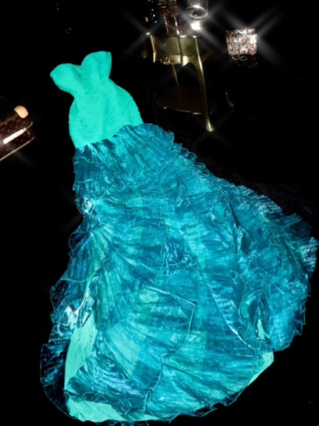 Luxurious Mermaid Sweetheart Blue With Tiered Layered School Dances Prom Dresses 8th Grade Formal Outfits Evening Gown RB8404
