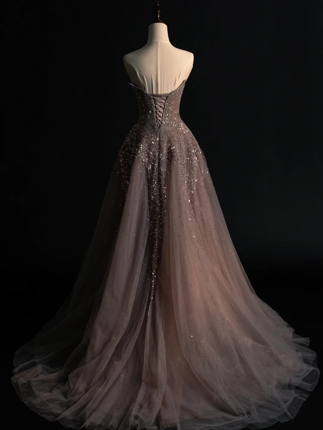 Modest Ball Gown Sweethart Tulle With Beadings College Formal Outfits Long Prom Inspo Graduation Dresses N1231