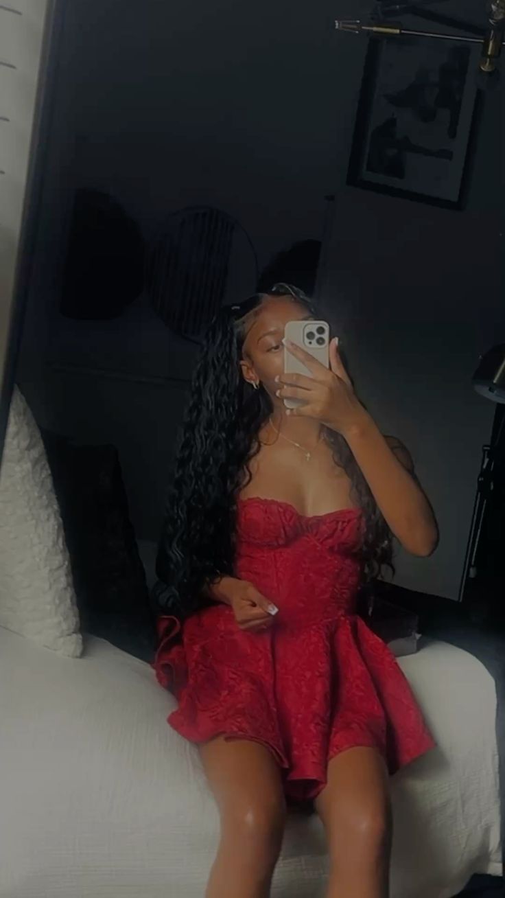 Cute A line Sweetheart For BlacK Girls Red Short Night In Rio Inspo Hoco Dress Ideas Homecoming Dresses RB4048