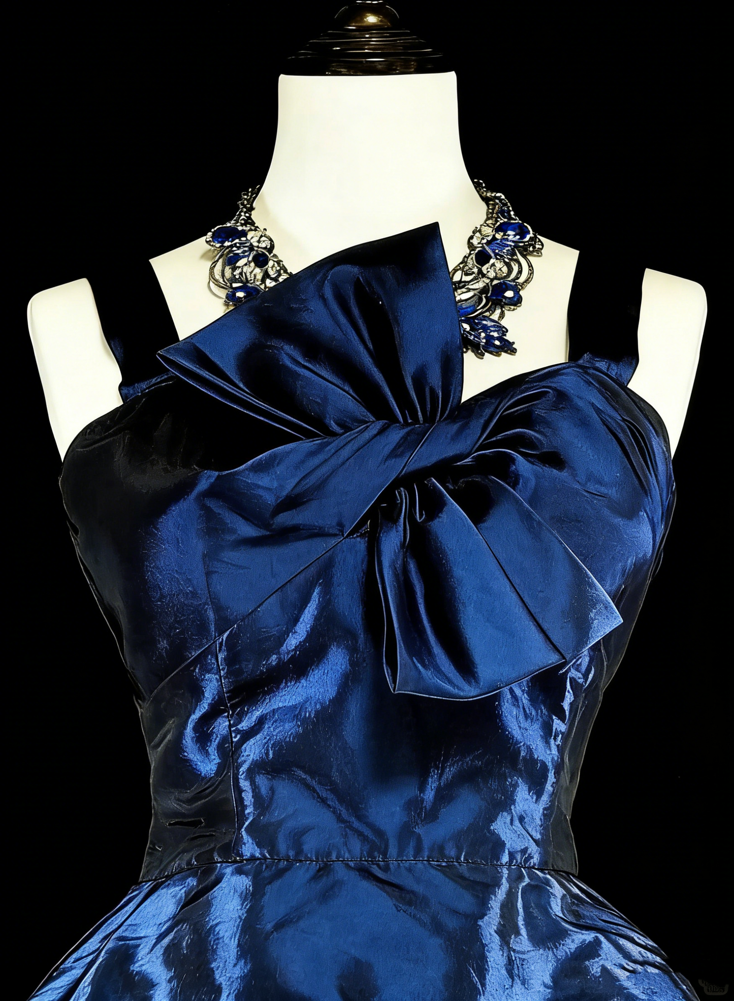 Vintage Ball Gown Spaghetti Strap Navy Blue Short Inspo 2000s Hoco Gowns Inspo Homecoming Dresses N1614