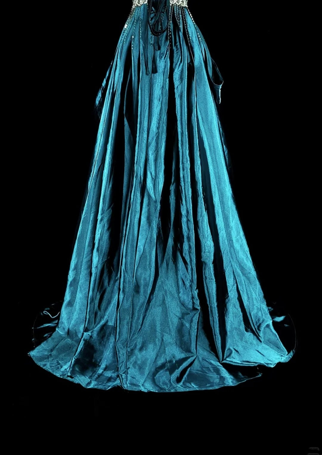Vintage Prom Dresses Aesthetic 1950s Retro A line Strapless Satin Long With Beadings N2008
