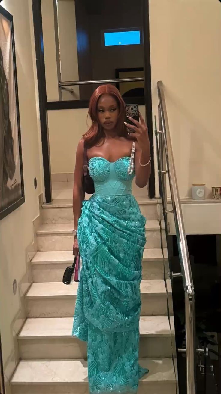 Prom Dress Inspo Mermaid Sweetheart Blue Lace With Ruched Black Women Formal Evening Gown for Graduation Party RC0188