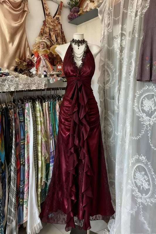 Vintage Black Elegant Vintage Prom Party Gown Evening Dress Princess Formal Dress N781