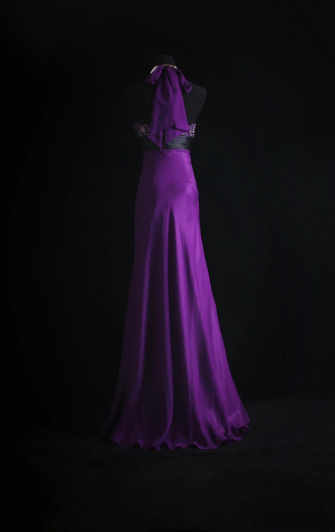 Retro A Line Halter Grape Chiffon Prom Dresses With Beadings Inspiration Party Gowns Princess Formal Dress N774