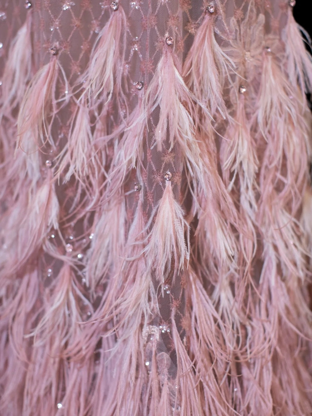 Chic Mermaid High Neck Pink Lace With Feather Appliques Inspo Formal Party Gowns Long Prom Dresses N149