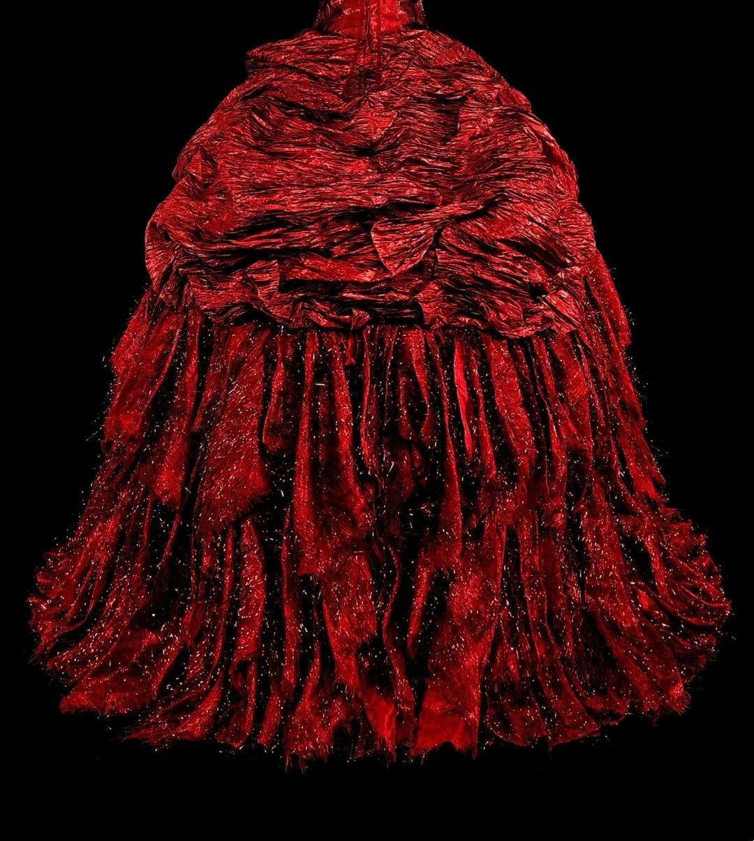 Modest Prom Dresses Ball Gown Halter Burgundy Taffeta With Ruffled Long Quince Dress N3067
