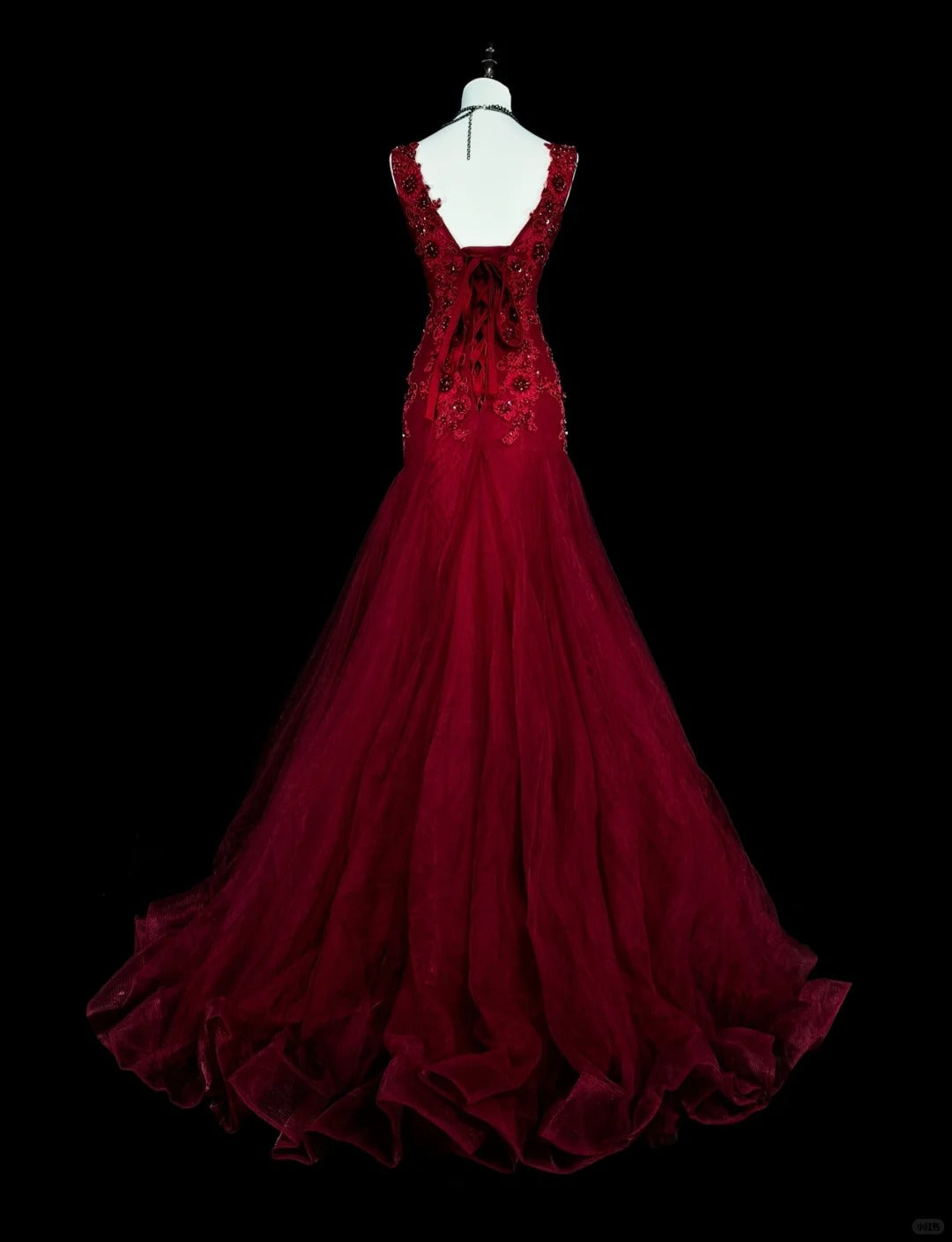 Vintage Prom Dresses Aesthetic 1960s Retro V Neck Mermaid Burgundy Long Party Dress N2146