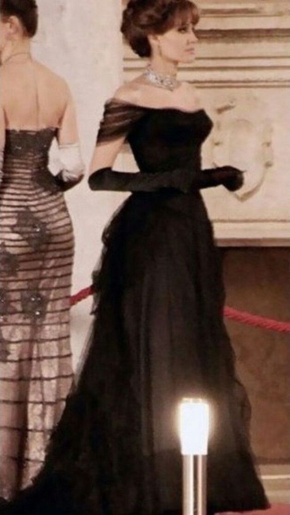 Vintage Ball Gown Black Birthday Party Dresses Off The Shoulder Prom Dresses Outfits Formal Dress N532
