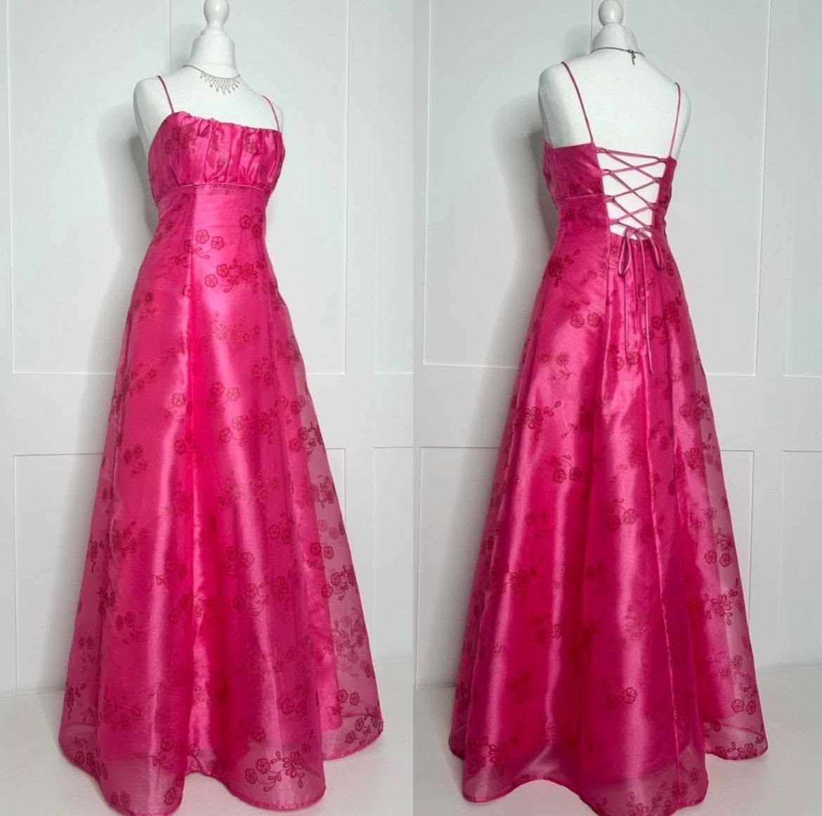 New Women’s Long Prom Dress A Line Spaghetti Straps Hot Pink Elegant Formal Graduation Party Gown RB9494