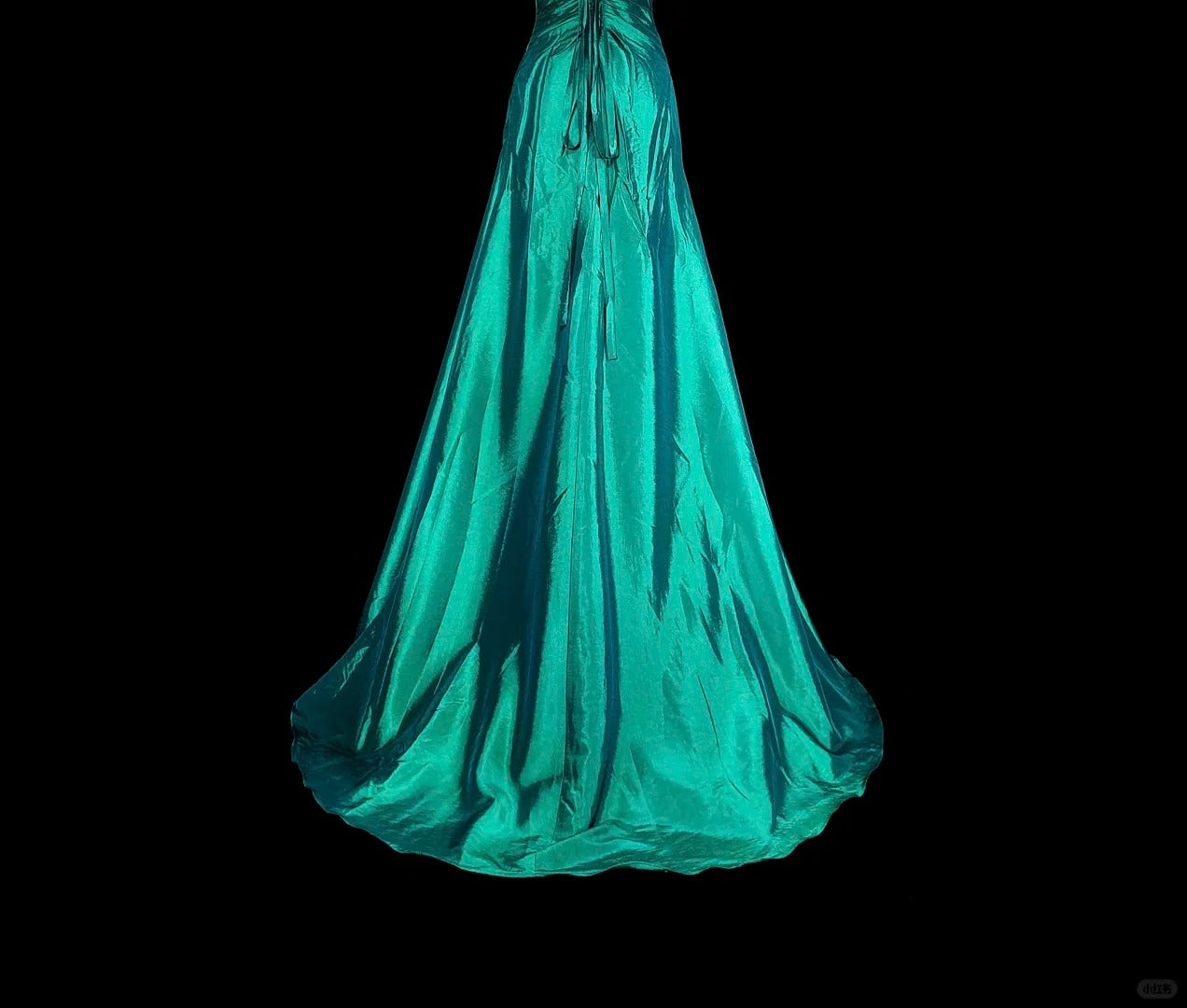 Vintage Mermaid Sweetheart Dark Green 70s With Pleated Beads Long Prom Gown Party Wear Dresses N1839