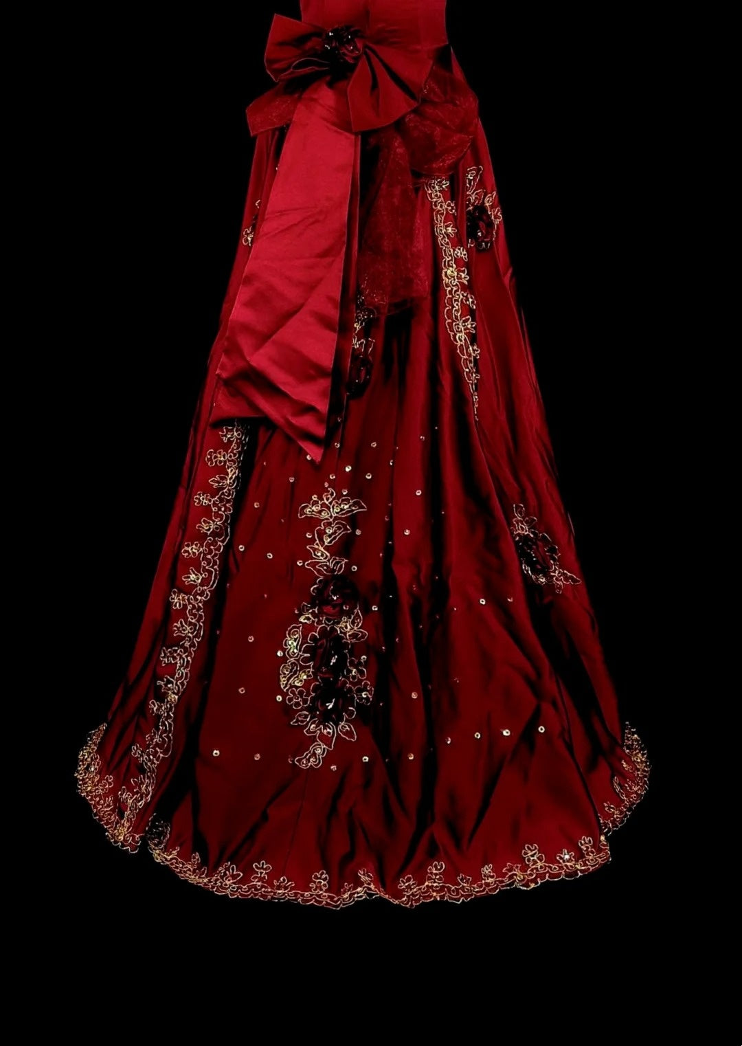 Vintage 1760s A Line Strapless Wine Red With Back Bow-knot Sleeveless Pleated Long Prom Dresses N1591