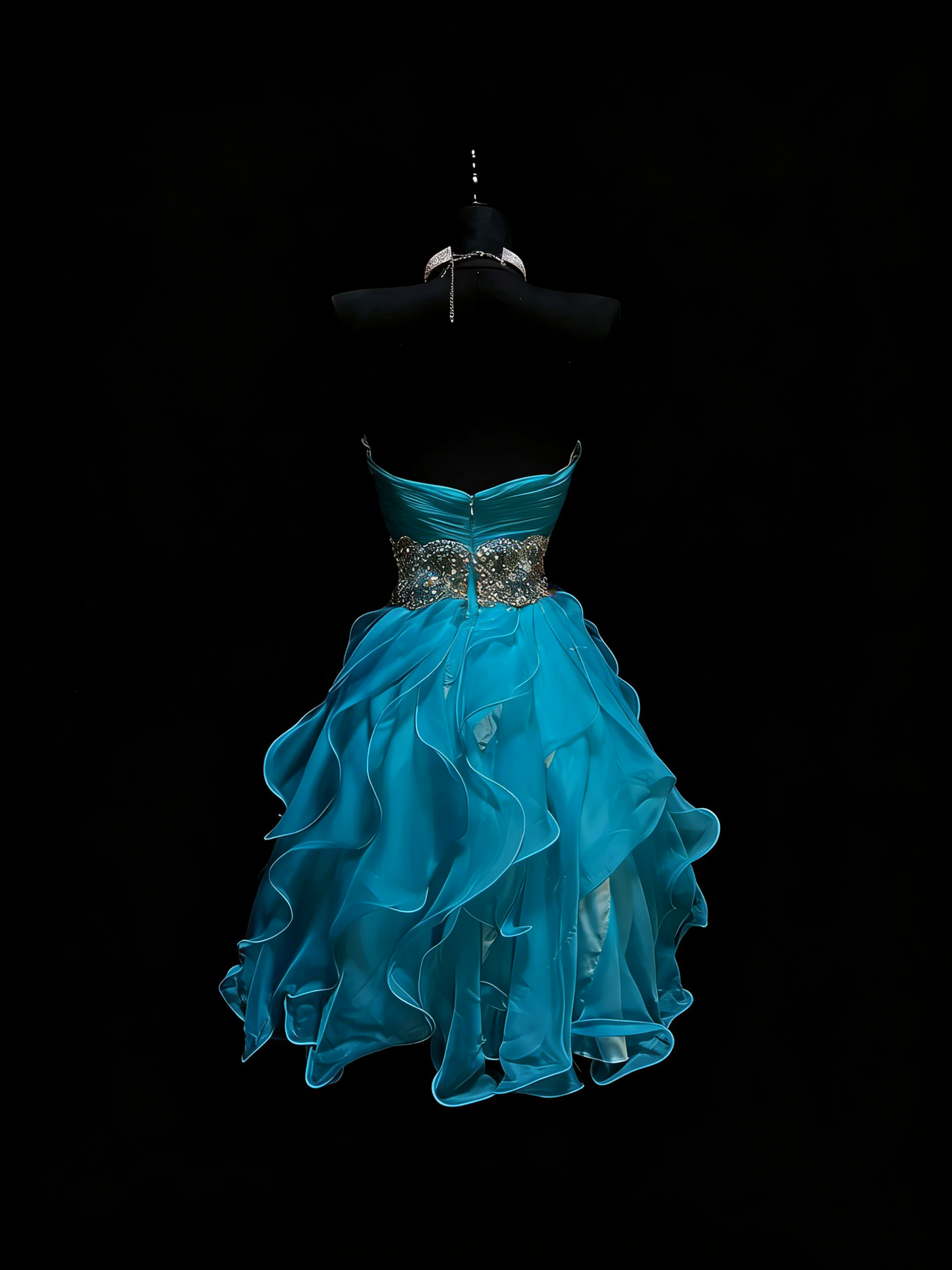 Cute Ball Gown Sweetheart Blue Tiered Short Hoco Outfits Middle School Homecoming Dresses Cocktail Gown N1194