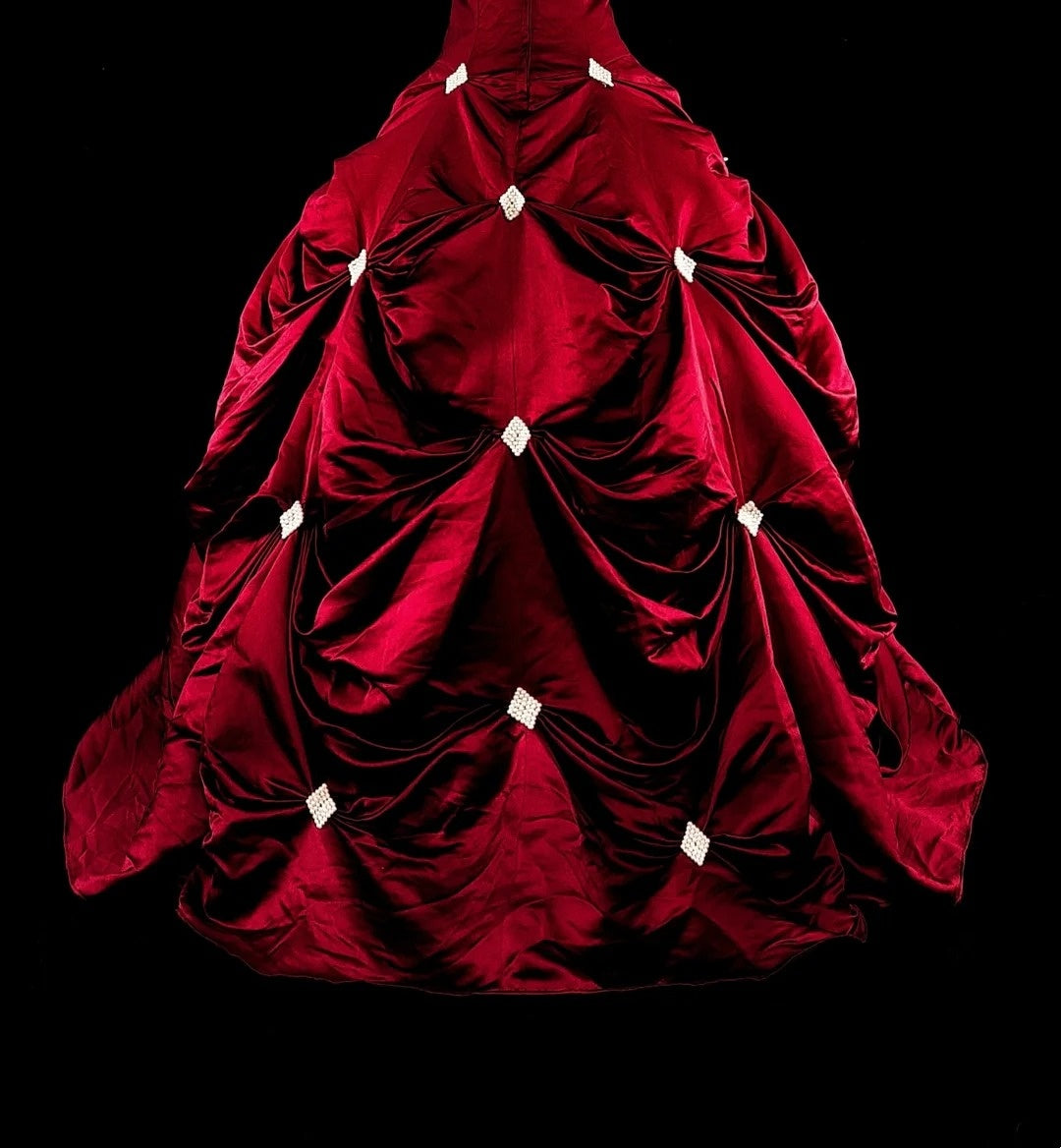 Vintage Ball Gown Sweetheart Burgundy Tiered Layers Sweet 16 Dresses Quinceanera Dress Long 15 Vestidos De Fiesta N1827