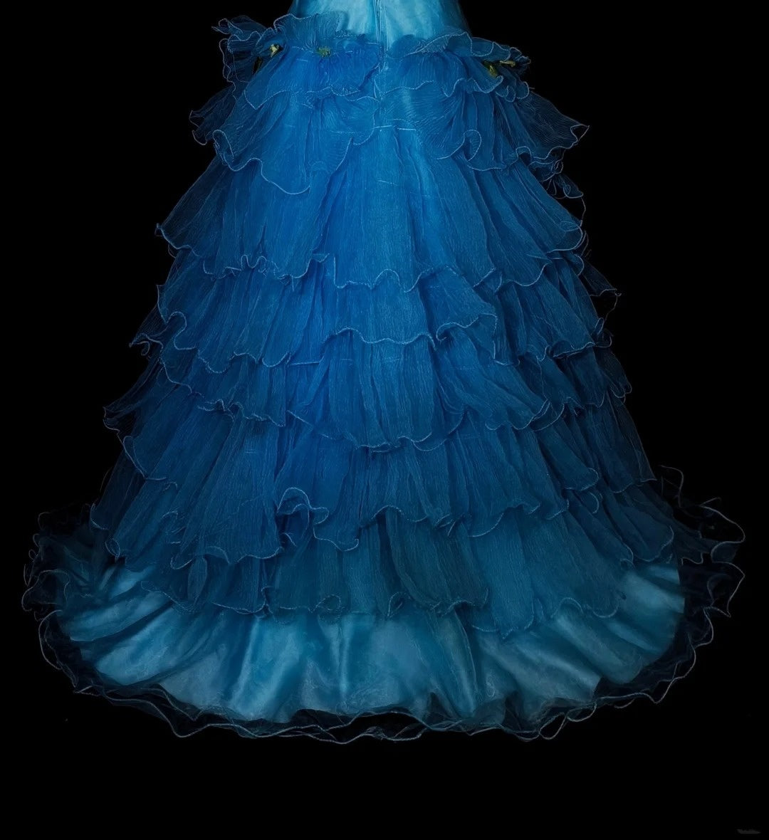 Vintage Mermaid Strapless Blue With Beads Sleeveless 80s Prom Dresses Long Formal Party Gown N1483