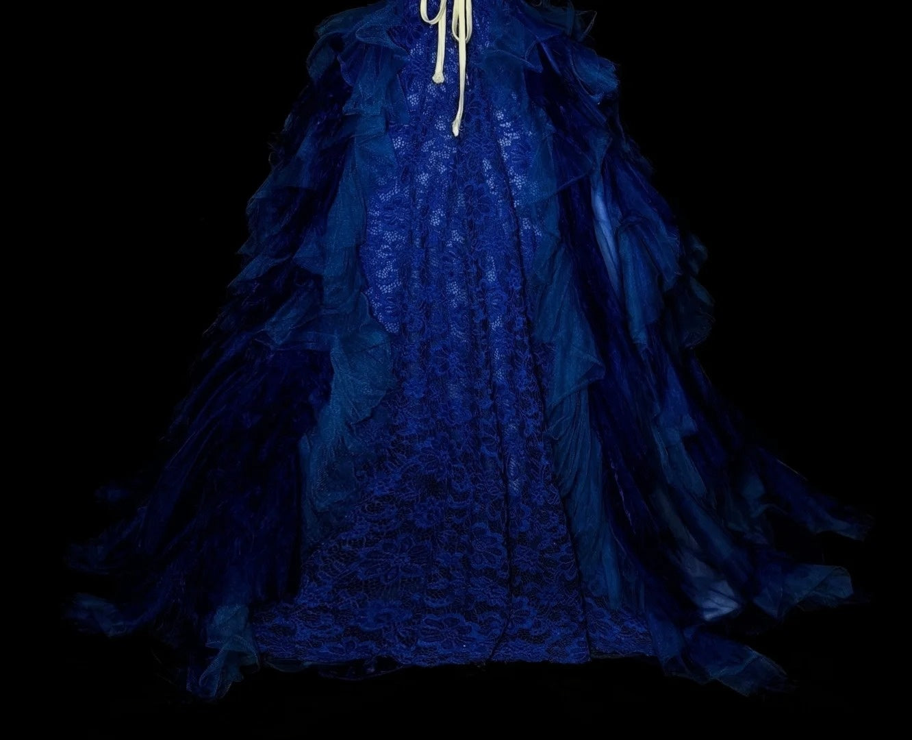Vintage Ball Gown Strapless Royal Blue Tulle Lace Sweet 16 Dresses Quinceanera Dress Long 15 Vestidos De Fiesta N1482