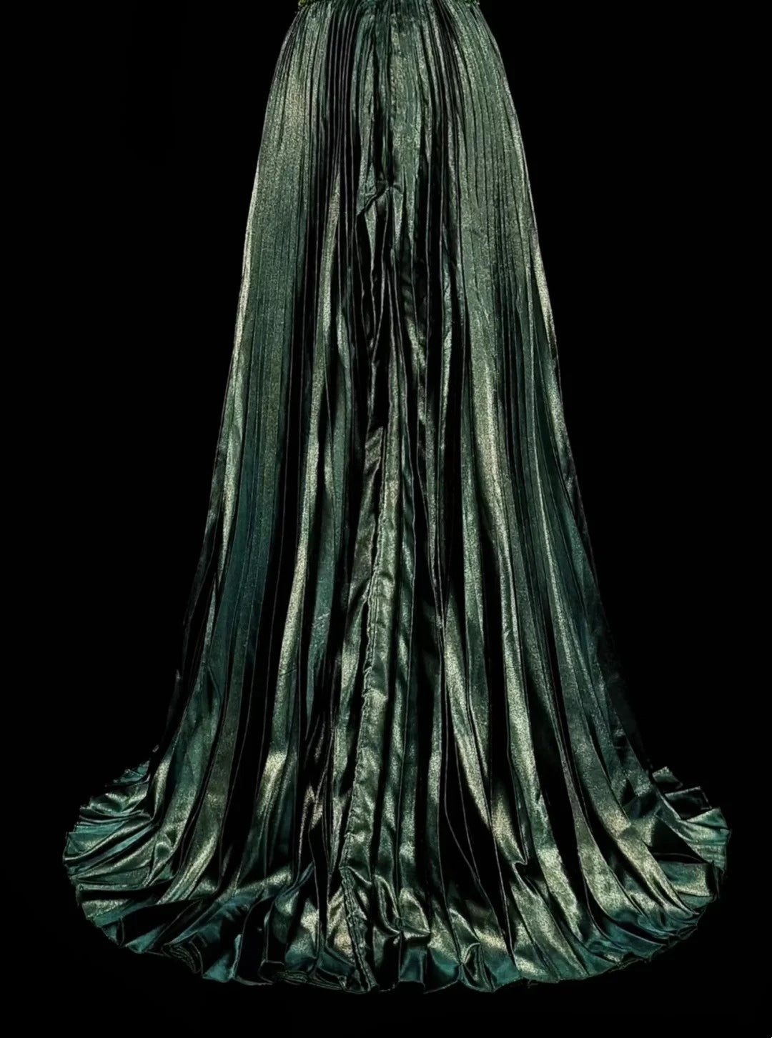 Vintage A Line Halter Green Pleated With Beads Sleeveless 80s Prom Dresses Long Formal Party Gown N1465