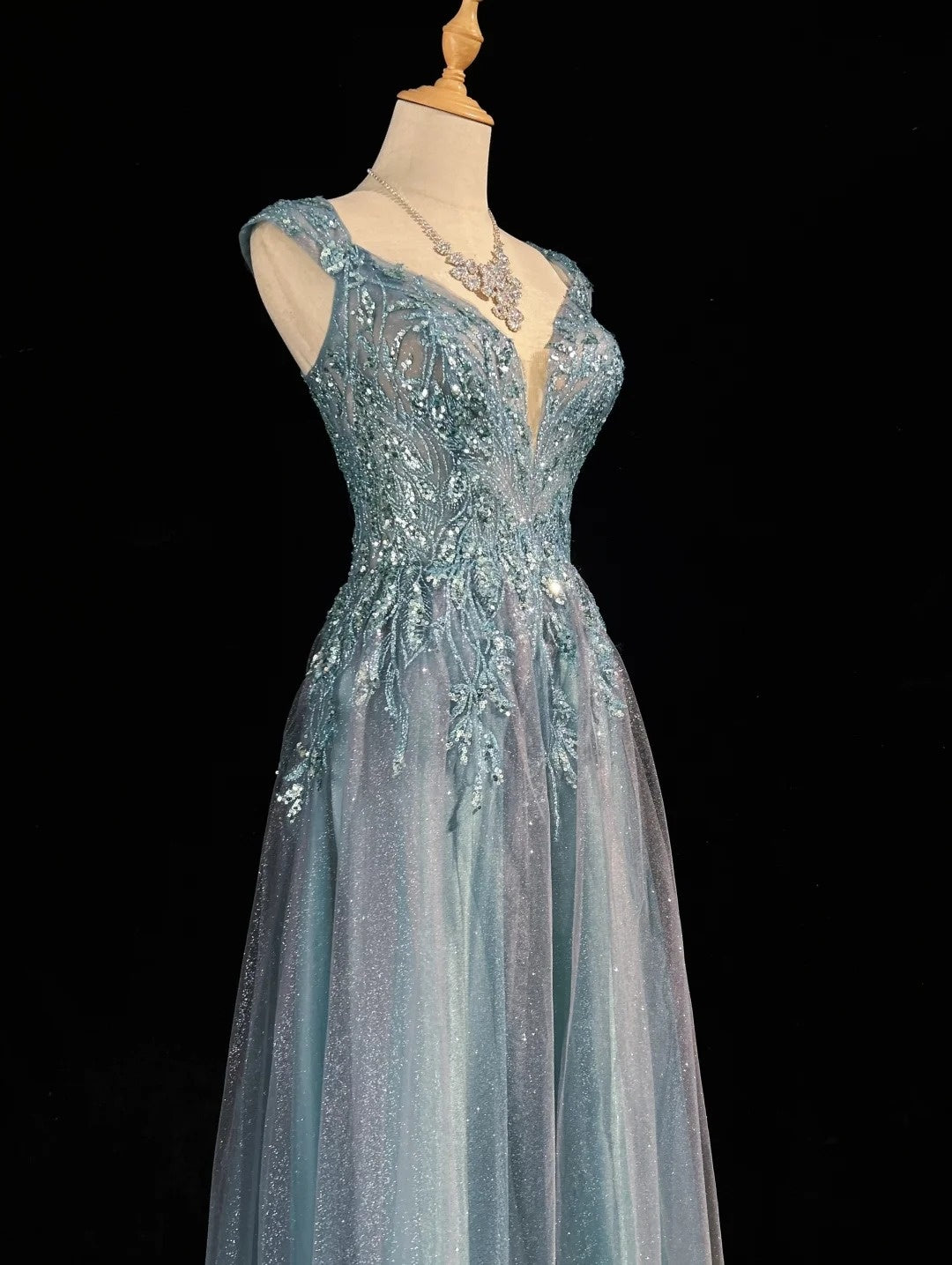 Vintage Prom Dresses Inspo A Line Sweetheart Blue Tulle 90s With Lace Beading For Women Formal Gowns N3312