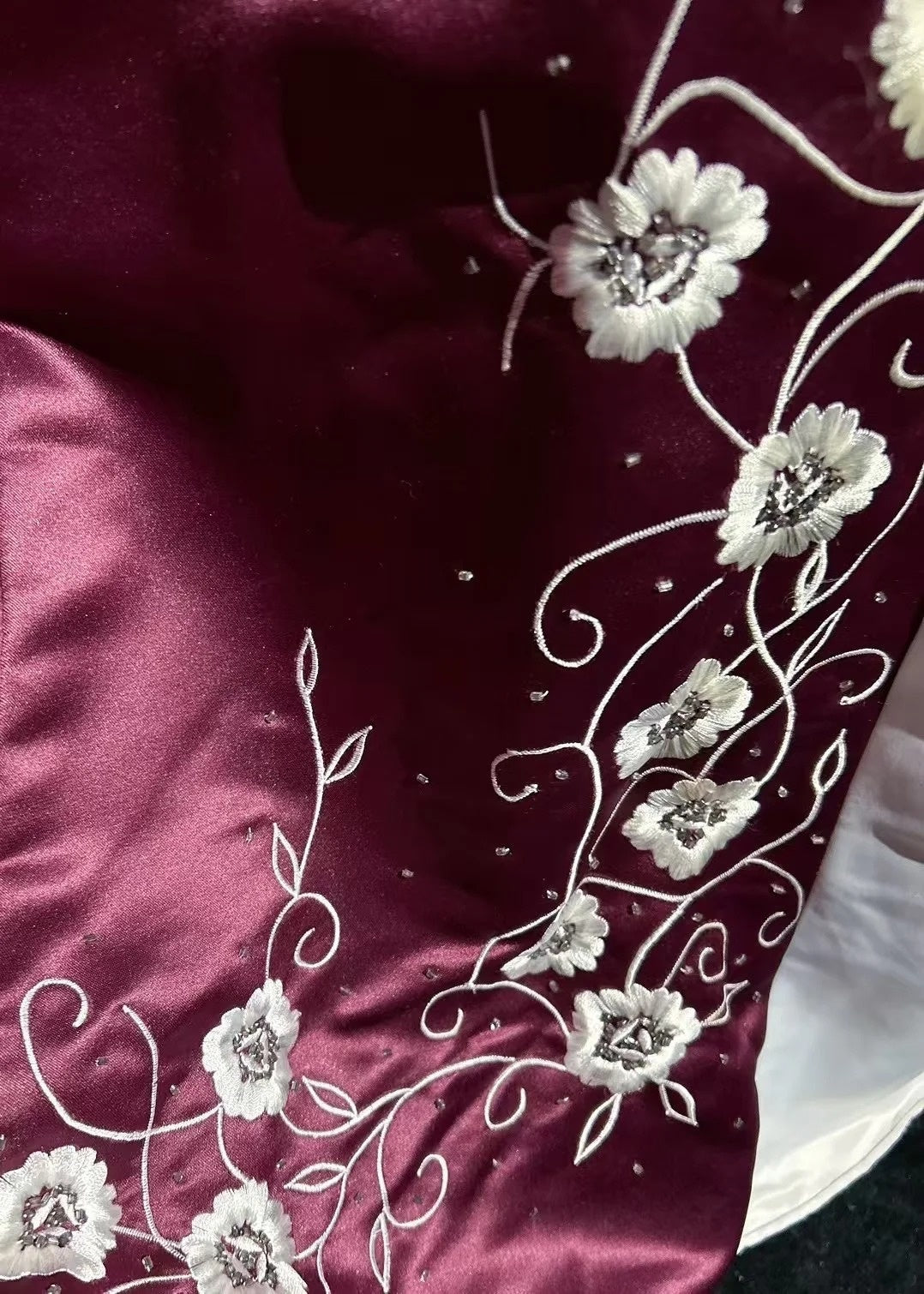 Vintage Prom Dresses Ball Gown Spaghetti Strap Purple Satin With Beading 1950s Long Formal Gown N2593
