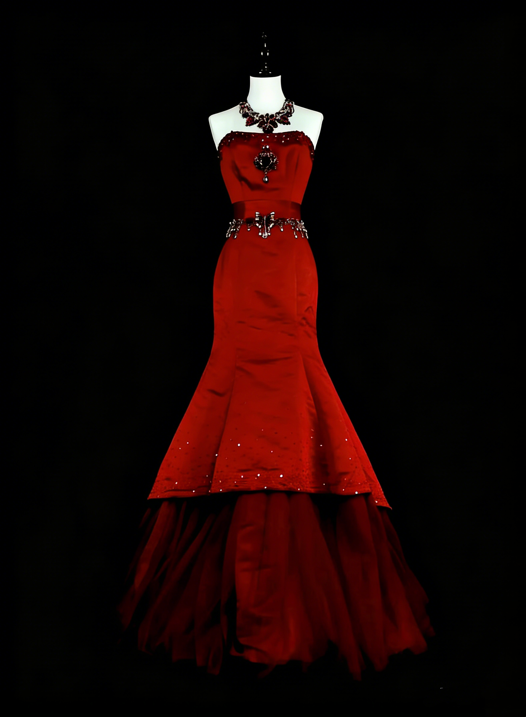 1970s homecoming dresses Vintage Prom Mermaid Red Strapless With Beading Long For – RubyFashionDress sizechart_Dresses