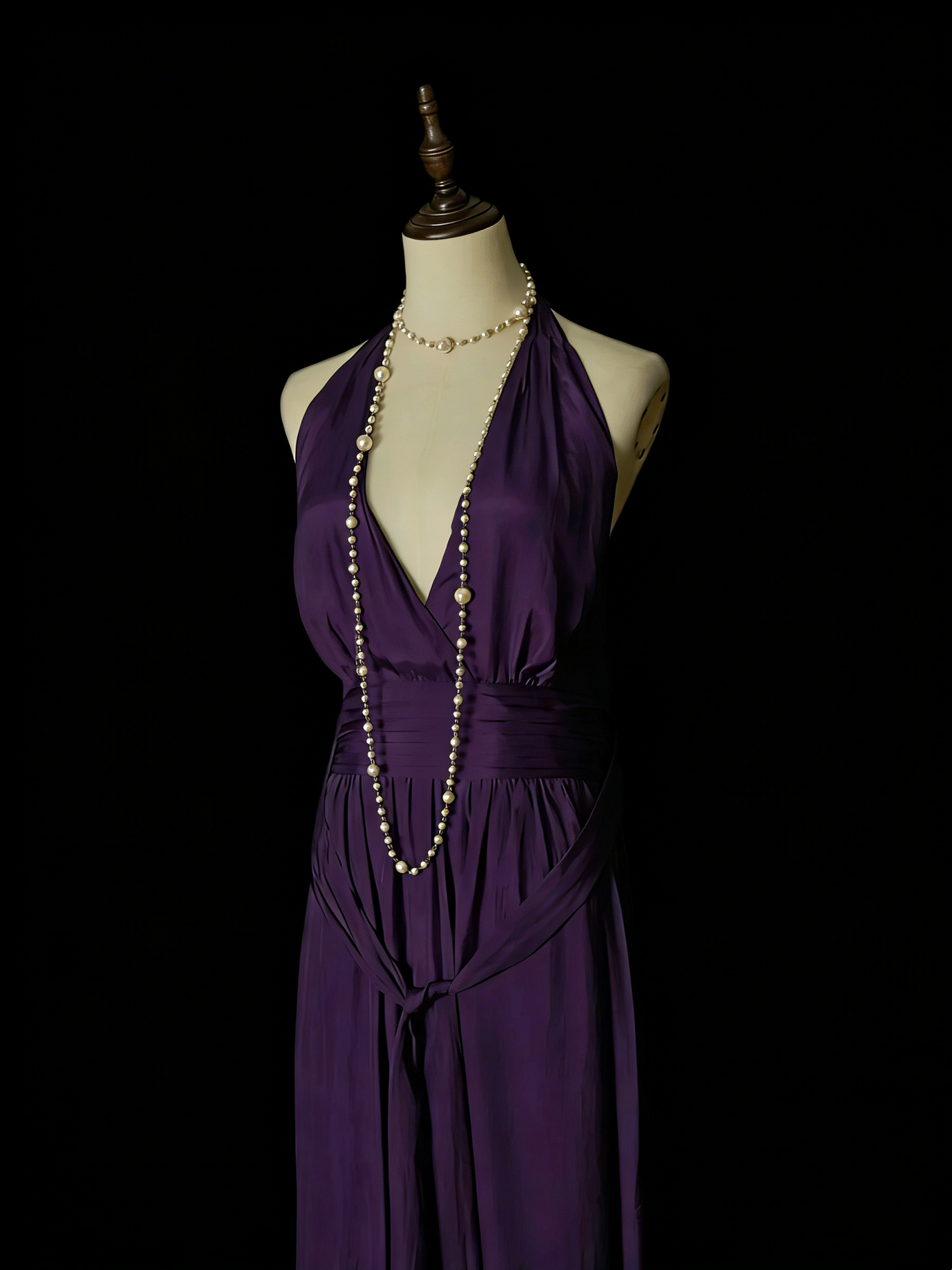 Simple A Line V Neck Purple Senior 80s Prom Dresses High School Long Formal Dress N1330